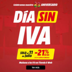 ¡A las 9 comienza el Día Sin IVA en Mediamarkt!
