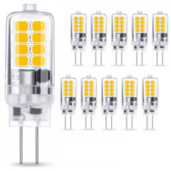 10 bombillas LED G4, 3W, 250LM por 7,79€.